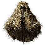 Cobertura ghillie para la cabeza (muerto)